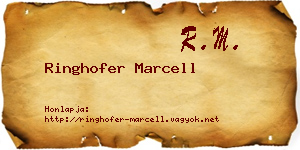 Ringhofer Marcell névjegykártya